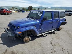 Salvage cars for sale from Copart San Martin, CA: 2019 Jeep Wrangler Unlimited Sport