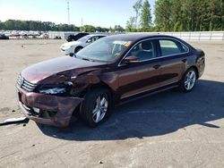 Salvage cars for sale at Dunn, NC auction: 2013 Volkswagen Passat SEL