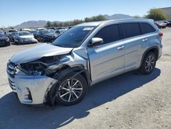 Salvage cars for sale at Las Vegas, NV auction: 2017 Toyota Highlander SE