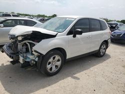 Salvage cars for sale at San Antonio, TX auction: 2016 Subaru Forester 2.5I