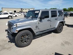 Salvage cars for sale at Wilmer, TX auction: 2017 Jeep Wrangler Unlimited Sahara