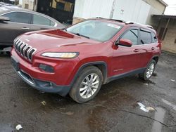 Salvage cars for sale at New Britain, CT auction: 2016 Jeep Cherokee Limited