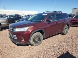 Toyota Highlander salvage cars for sale: 2018 Toyota Highlander LE