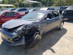 Salvage cars for sale at Savannah, GA auction: 2020 Tesla Model 3