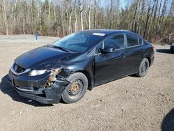 Salvage cars for sale from Copart Bowmanville, ON: 2013 Honda Civic LX