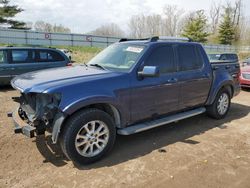 Salvage cars for sale at Davison, MI auction: 2008 Ford Explorer Sport Trac Limited
