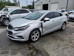 Salvage cars for sale from Copart Savannah, GA: 2017 Chevrolet Cruze Premier