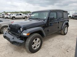 Salvage cars for sale at Houston, TX auction: 2022 Jeep Wrangler Unlimited Sport