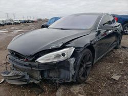 Salvage cars for sale at Elgin, IL auction: 2014 Tesla Model S