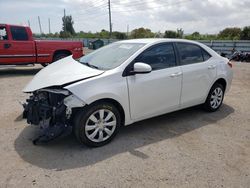 Salvage cars for sale from Copart Miami, FL: 2017 Toyota Corolla L