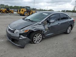 Salvage cars for sale at Dunn, NC auction: 2012 Honda Civic EXL