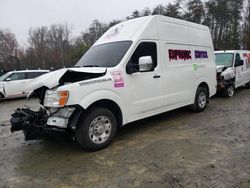 Salvage cars for sale from Copart Waldorf, MD: 2019 Nissan NV 2500 S