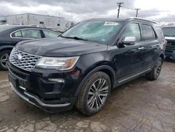 Salvage cars for sale from Copart Chicago Heights, IL: 2018 Ford Explorer Platinum