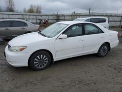 Salvage cars for sale from Copart Arlington, WA: 2004 Toyota Camry LE