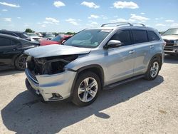 Salvage cars for sale from Copart San Antonio, TX: 2015 Toyota Highlander Limited