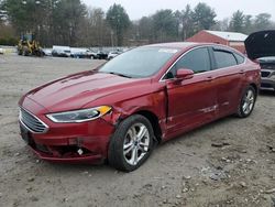 Salvage cars for sale from Copart Mendon, MA: 2018 Ford Fusion SE