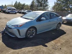 Salvage cars for sale from Copart Denver, CO: 2019 Toyota Prius