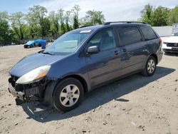 Salvage cars for sale at Baltimore, MD auction: 2006 Toyota Sienna CE