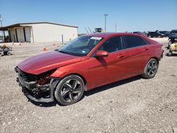 Salvage cars for sale at Temple, TX auction: 2021 Hyundai Elantra Limited