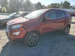 Salvage cars for sale at Mendon, MA auction: 2018 Ford Ecosport Titanium