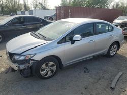 Salvage cars for sale at Baltimore, MD auction: 2013 Honda Civic LX