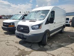 Salvage cars for sale from Copart Woodhaven, MI: 2019 Ford Transit T-250