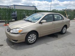 Salvage cars for sale at Orlando, FL auction: 2004 Toyota Corolla CE