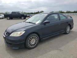 Salvage cars for sale from Copart Fresno, CA: 2005 Honda Civic EX