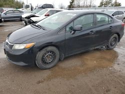 Salvage cars for sale at Bowmanville, ON auction: 2012 Honda Civic LX