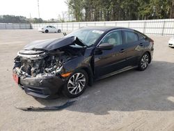Salvage cars for sale at Dunn, NC auction: 2016 Honda Civic EX