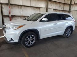 Salvage cars for sale from Copart Phoenix, AZ: 2015 Toyota Highlander LE