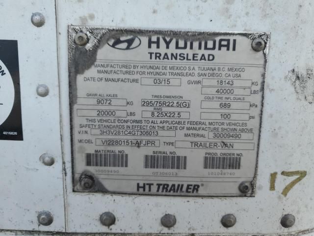 2016 Hyundai Trailers Trailer