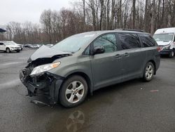 Salvage cars for sale from Copart East Granby, CT: 2011 Toyota Sienna LE