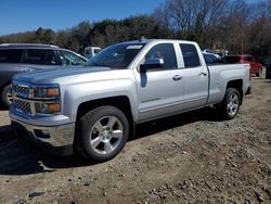 Salvage cars for sale at North Billerica, MA auction: 2015 Chevrolet Silverado K1500 LT