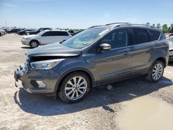 Salvage cars for sale at Houston, TX auction: 2017 Ford Escape Titanium