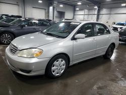 Salvage cars for sale from Copart Ham Lake, MN: 2003 Toyota Corolla CE