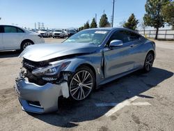 Salvage cars for sale at Rancho Cucamonga, CA auction: 2018 Infiniti Q60 Luxe 300