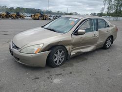 Salvage cars for sale from Copart Dunn, NC: 2005 Honda Accord EX