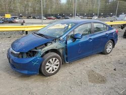 Honda salvage cars for sale: 2012 Honda Civic LX