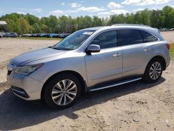 Salvage cars for sale at Charles City, VA auction: 2016 Acura MDX Technology