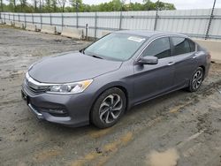 Salvage cars for sale at Spartanburg, SC auction: 2016 Honda Accord EXL