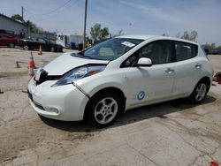 Salvage cars for sale at Pekin, IL auction: 2012 Nissan Leaf SV