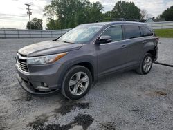 Salvage cars for sale at Gastonia, NC auction: 2015 Toyota Highlander Limited