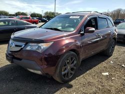 Salvage cars for sale at East Granby, CT auction: 2008 Acura MDX Technology