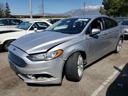 Salvage cars for sale from Copart Rancho Cucamonga, CA: 2018 Ford Fusion SE Hybrid