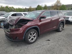 Salvage cars for sale from Copart Grantville, PA: 2016 Toyota Highlander LE