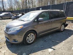 Salvage cars for sale at Waldorf, MD auction: 2012 Toyota Sienna XLE