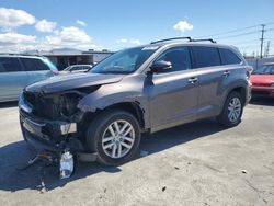Salvage cars for sale from Copart Sun Valley, CA: 2015 Toyota Highlander LE
