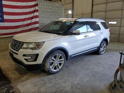 Salvage cars for sale at Columbia, MO auction: 2017 Ford Explorer Limited