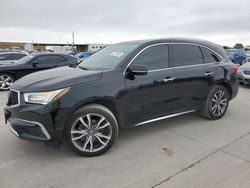 Salvage cars for sale at Grand Prairie, TX auction: 2019 Acura MDX Advance